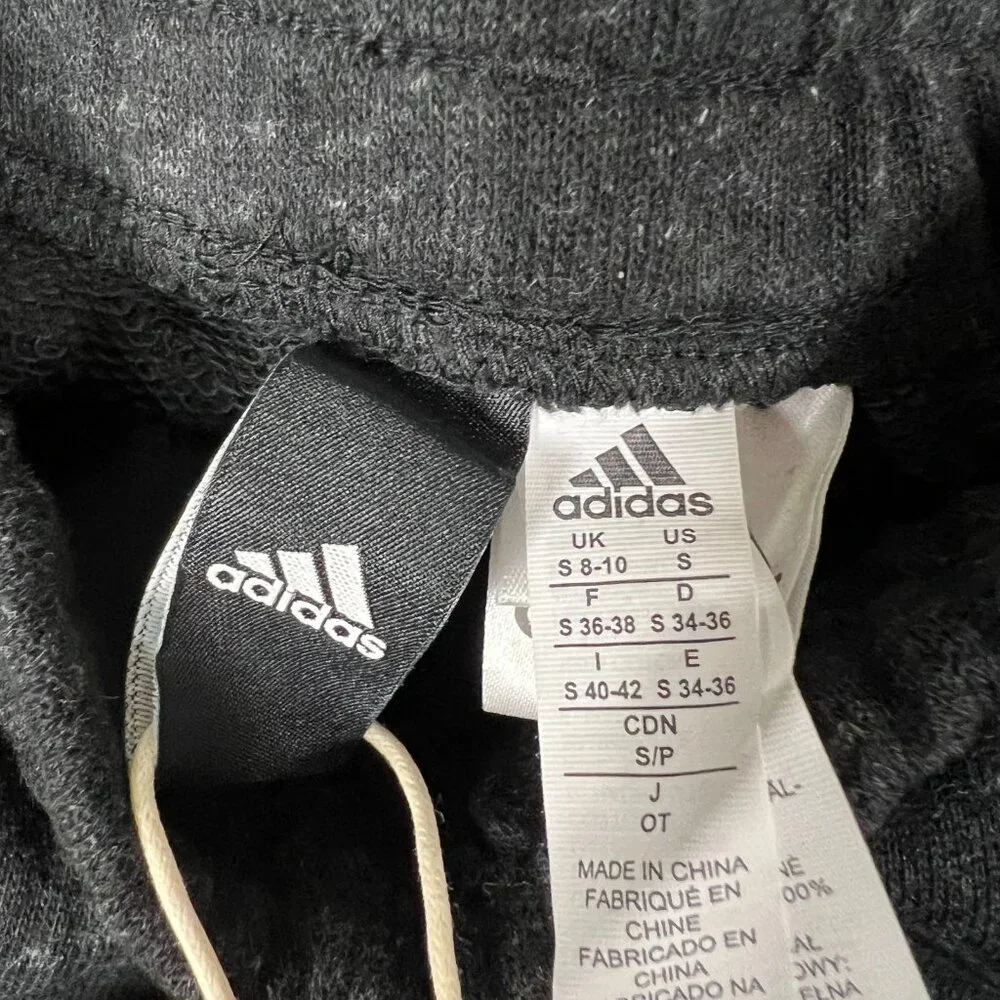 Adidas Womens Small Heather Black Dallas Stars‎ NHL Drawstring Track Pants NWT